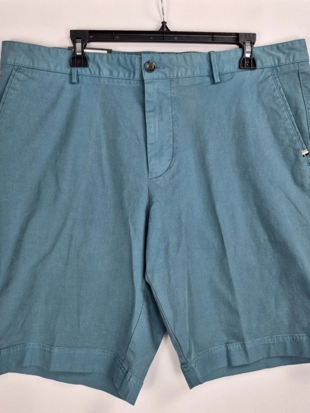 Boss Hugo Boss Men's Shorts Size 38 Slice Slim Fit Green Flat Front NWT 09